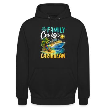 Family Cruise Caribbean - Unisex Hoodie - Schwarz - Vorne - Alina (178cm) & Michal (187cm)