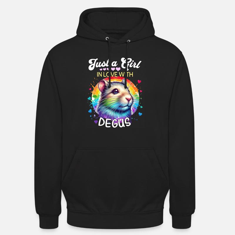 Fille Degu Degu - Sweat-shirt à capuche unisexe - noir