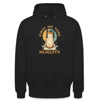 Kombucha - Unisex Hoodie - Schwarz - Vorne - Alina (178cm) & Michal (187cm)