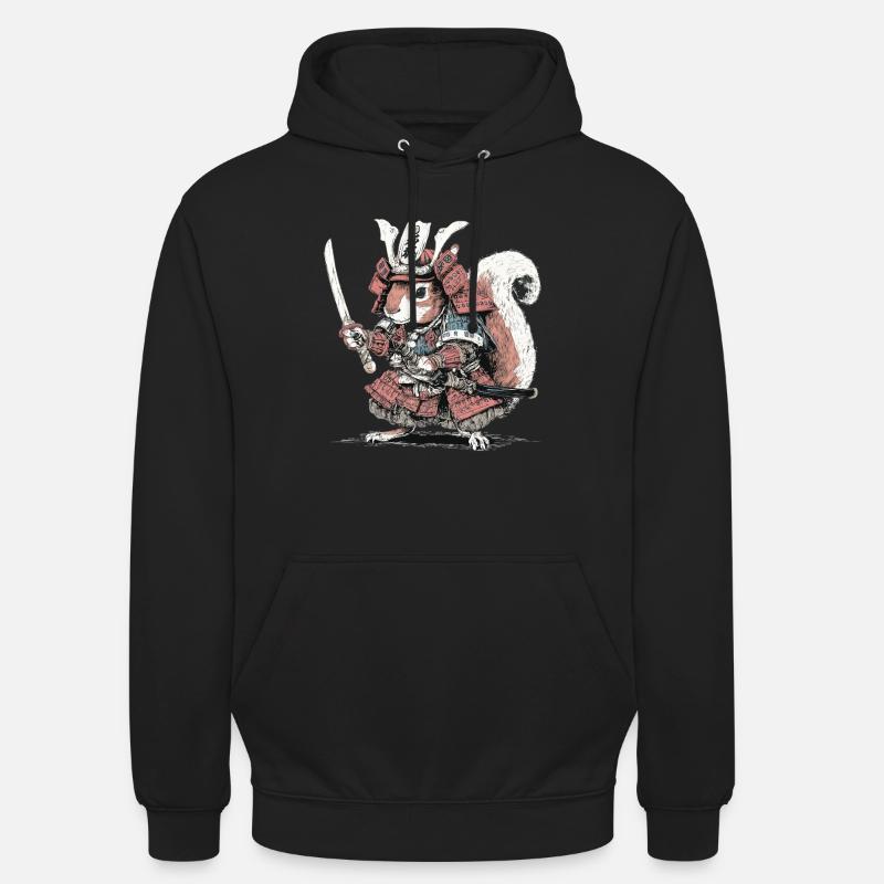 Eichhörnchen-Samurai-Rüstung - Unisex Hoodie - Schwarz