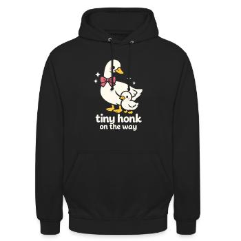 Tiny Honk - Unisex Hoodie - Schwarz - Vorne - Alina (178cm) & Michal (187cm)