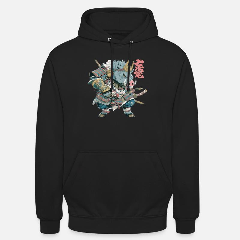 Boar Samurai Armor - Unisex Hoodie - black