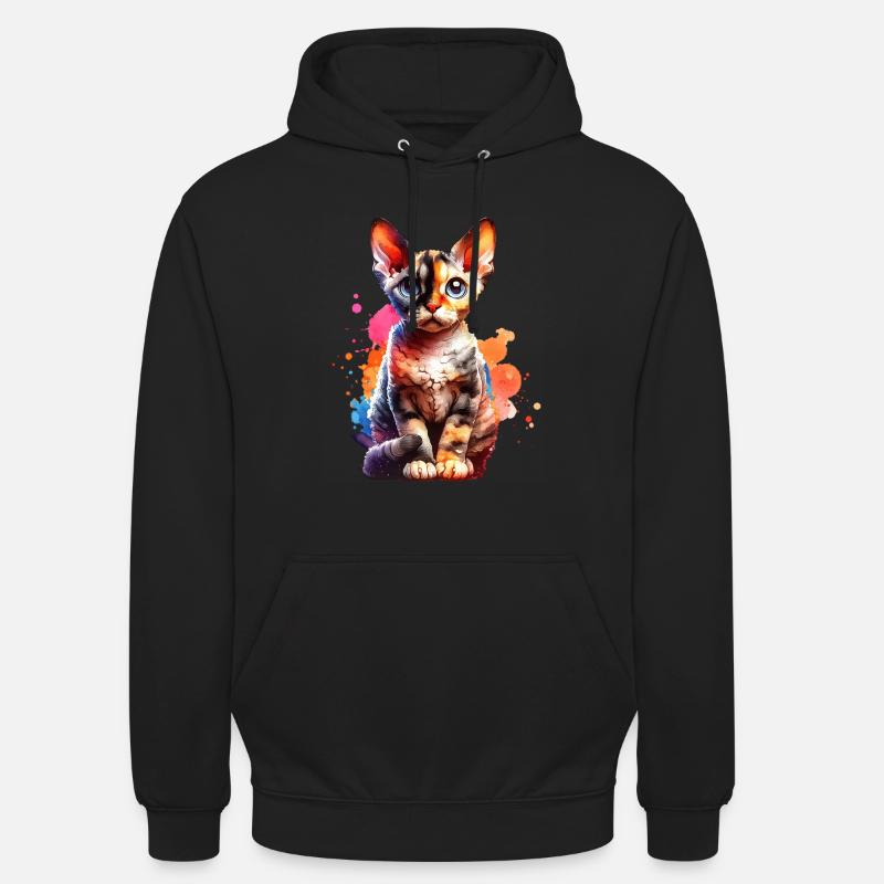 Devon Rex Geschenk - Unisex Hoodie - Schwarz
