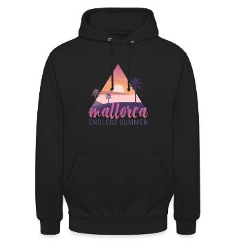 Mallorca Endless Summer Sunset - Unisex Hoodie - black - Front - Alina (178cm) & Michal (187cm)