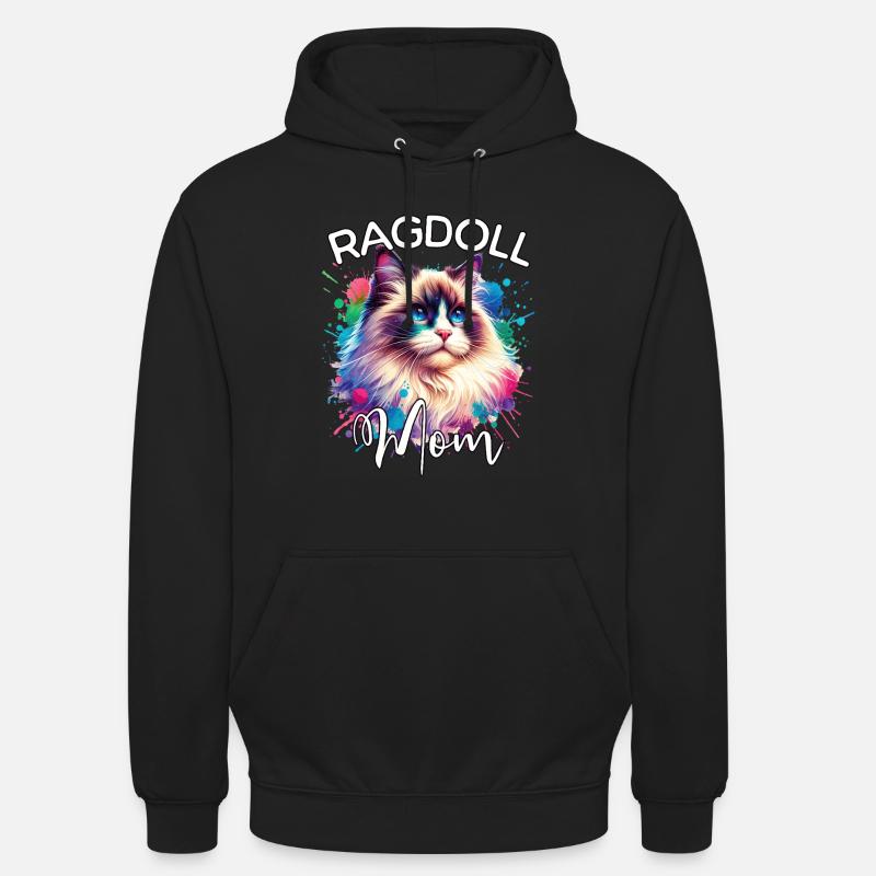 Maman Chatte Ragdoll - Sweat-shirt à capuche unisexe - noir