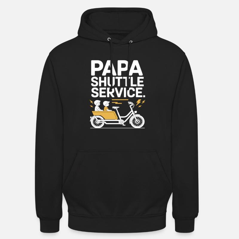 Papa Shuttle Service Vélo cargo Papa - Sweat-shirt à capuche unisexe - noir