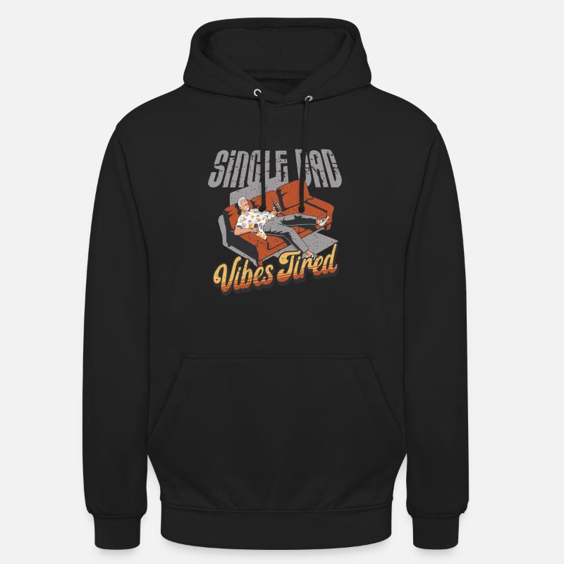 Père célibataire Père célibataire - Sweat-shirt à capuche unisexe - noir