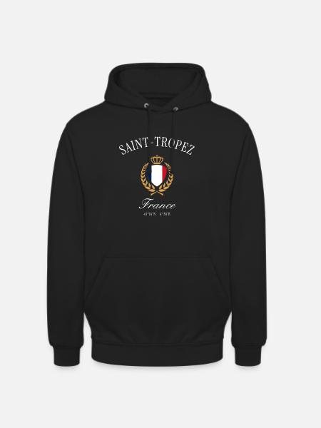 Saint-Tropez Frankreich Wappen Krone – Reise - Unisex Hoodie - Schwarz
