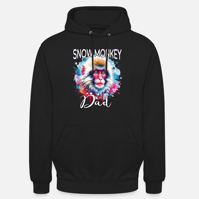 Snow Monkey Dad - Unisex Hoodie - black