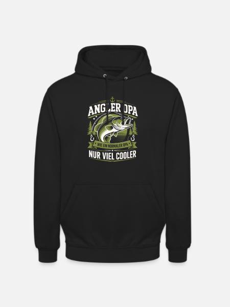 Angler Opa Viel Cooler - Unisex Hoodie - Schwarz