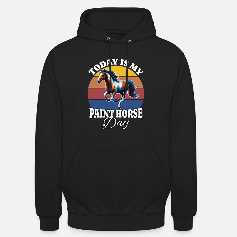 Peindre cheval Peindre cheval Peindre cheval - Sweat-shirt à capuche unisexe - noir