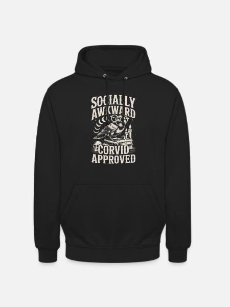 Socially Awkward Owls Design - Unisex Hoodie - black