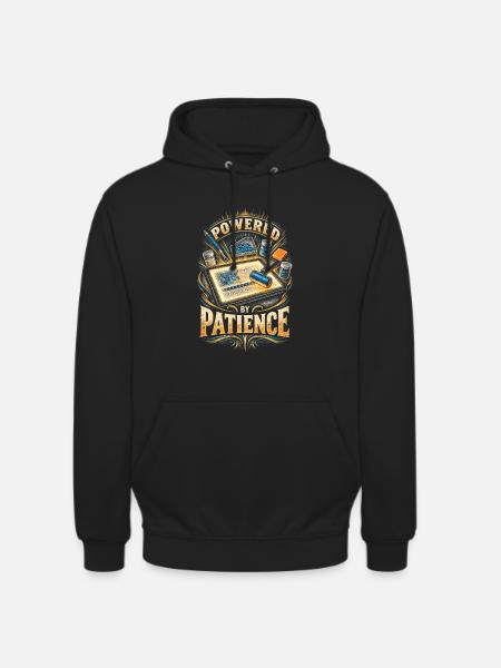 Diamond Painting Powered By Patience - Unisex Hoodie - Schwarz