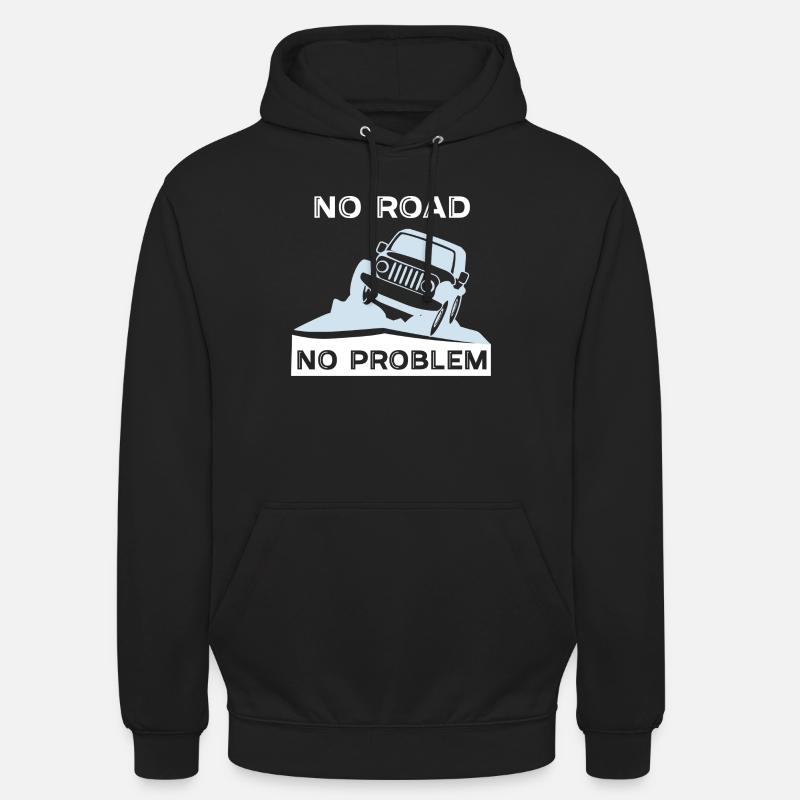 Pas de route Pas de problème 4x4 cadeau - Sweat-shirt à capuche unisexe - noir