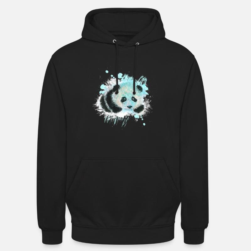 animal panda - Sweat-shirt à capuche unisexe - noir