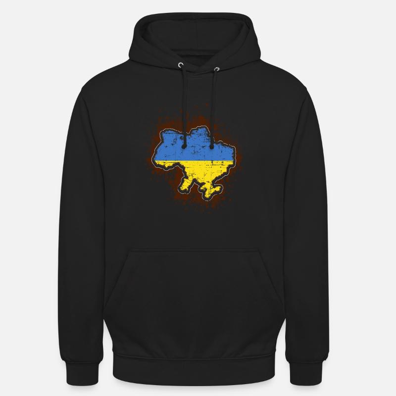 Ukraine - Sweat-shirt à capuche unisexe - noir