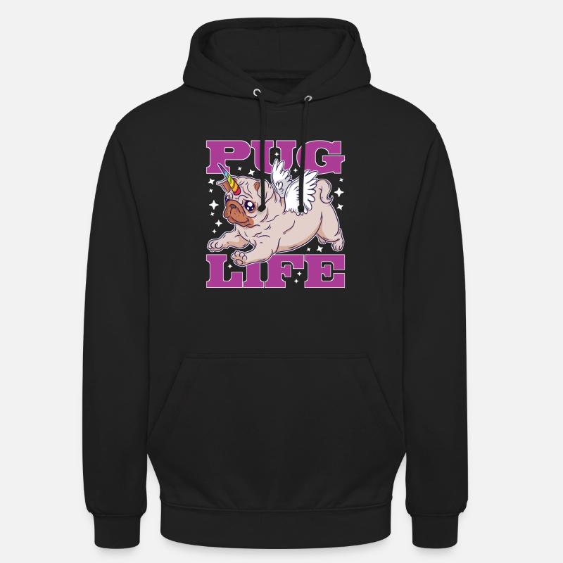 Vie de carlin - Sweat-shirt à capuche unisexe - noir