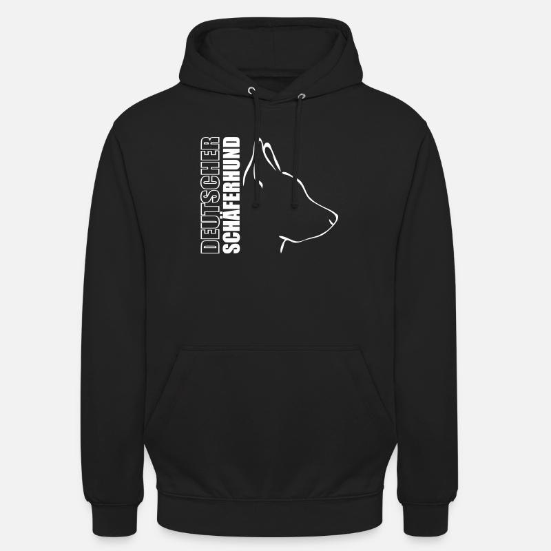 DEUTSCHER SCHÄFERHUND PROFIL - Unisex Hoodie - Schwarz