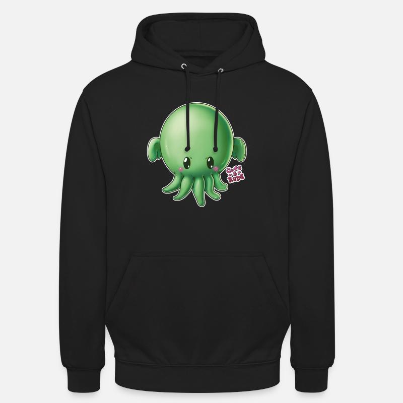 Cthulhu - mignon et grossier - Sweat-shirt à capuche unisexe - noir