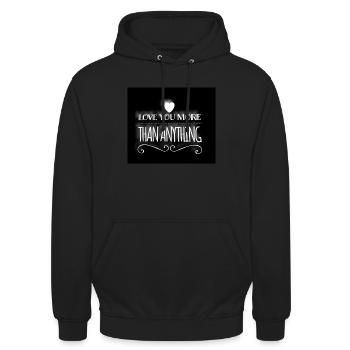 Love - Unisex Hoodie - Schwarz - Vorne - Alina (178cm) & Michal (187cm)