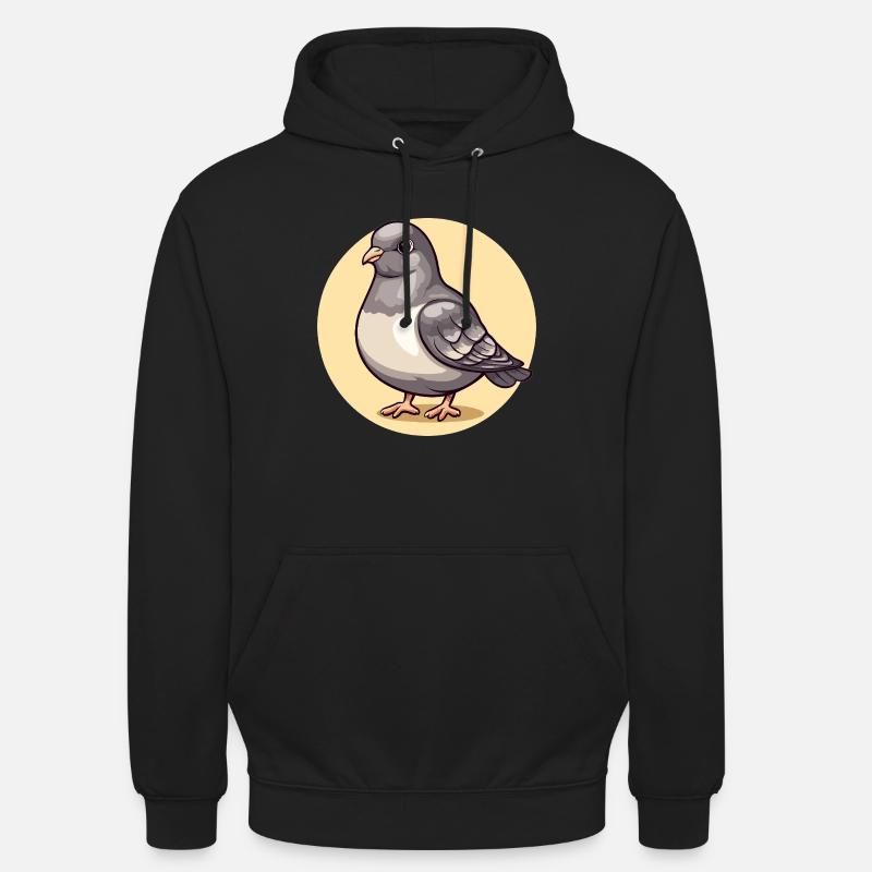 Douce colombe en cercle - Sweat-shirt à capuche unisexe - noir