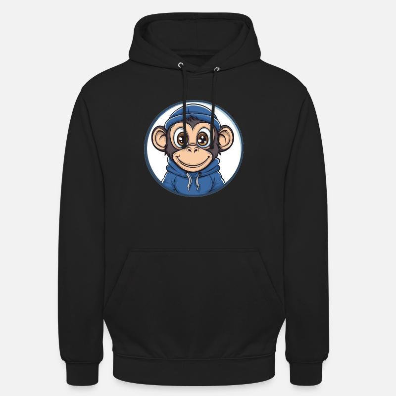 Singe cool avec capuche - Sweat-shirt à capuche unisexe - noir