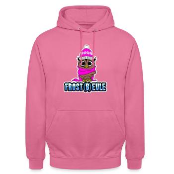 Frost(b)eule - Frierende Eule - Unisex Hoodie - Pink - Vorne - Alina (178cm) & Michal (187cm)