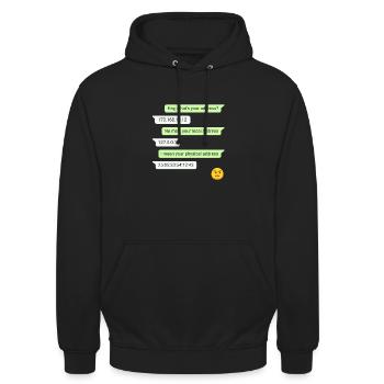 Computer Nerd Geek Chat IP Adresse witzig Geschenk - Unisex Hoodie - Schwarz - Vorne - Alina (178cm) & Michal (187cm)
