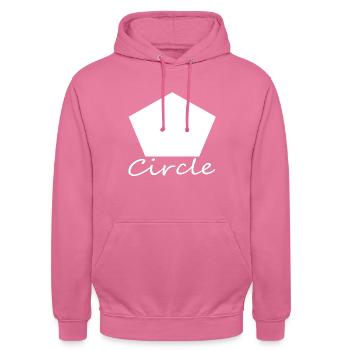 Wrong Circle Shape - Unisex Hoodie - pink - Front - Alina (178cm) & Michal (187cm)