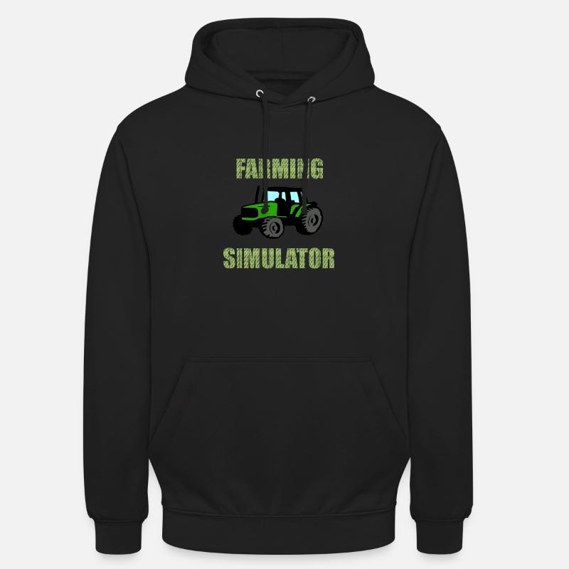 Simulateur d'agriculture - Sweat-shirt à capuche unisexe - noir