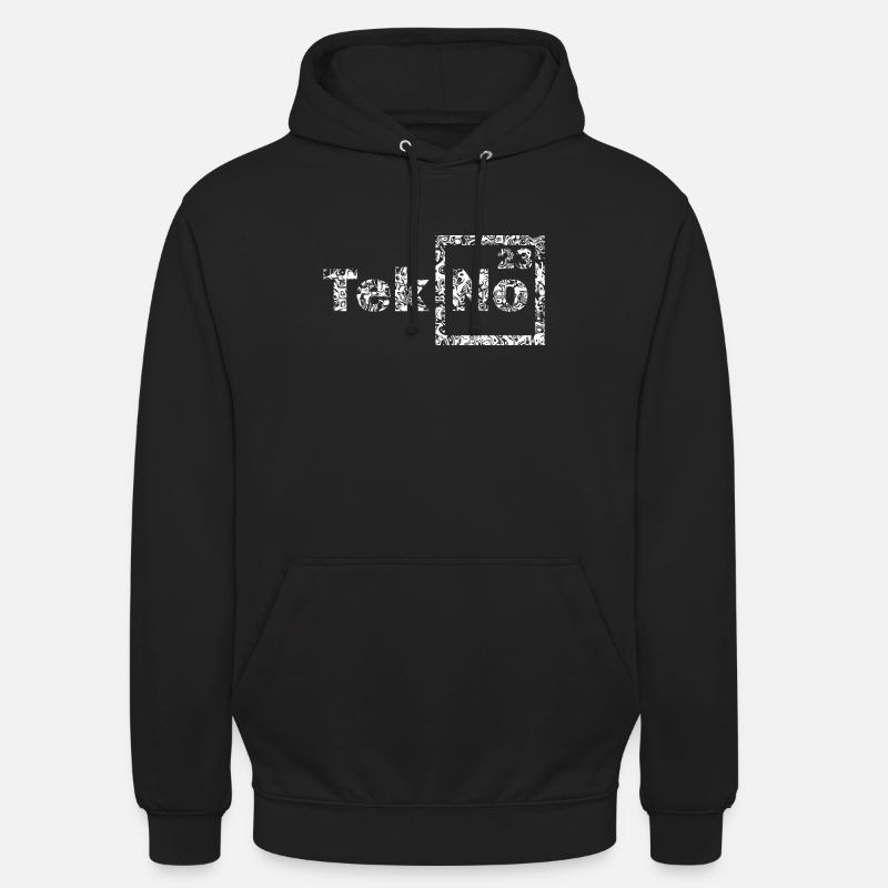 Tekno 23 logo lavage - Sweat-shirt à capuche unisexe - noir