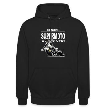 Supermoto - Unisex Hoodie - Schwarz - Vorne - Alina (178cm) & Michal (187cm)