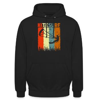 Kitesurf - Unisex Hoodie - Schwarz - Vorne - Alina (178cm) & Michal (187cm)