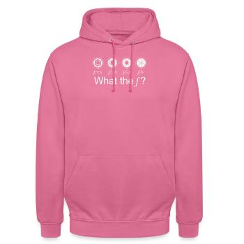 appareil photo - Sweat-shirt à capuche unisexe - rose - Devant - Alina (178cm) & Michal (187cm)