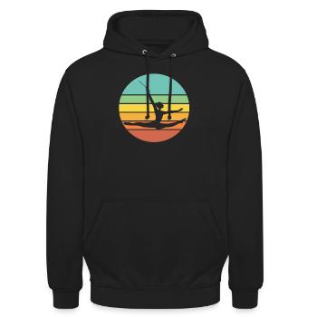 Turnen - Unisex Hoodie - Schwarz - Vorne - Alina (178cm) & Michal (187cm)