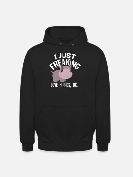 Nilpferd - Unisex Hoodie - Schwarz