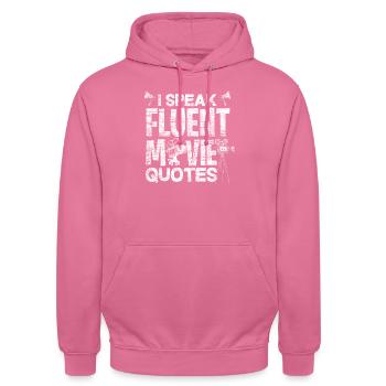 Citations de film - Sweat-shirt à capuche unisexe - rose - Devant - Alina (178cm) & Michal (187cm)