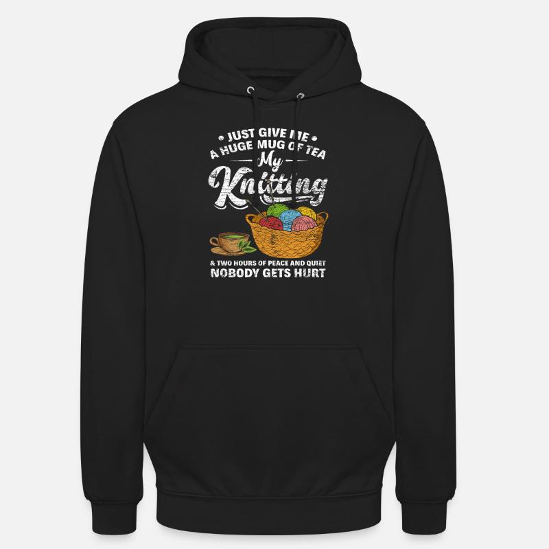Tricot thé - Sweat-shirt à capuche unisexe - noir