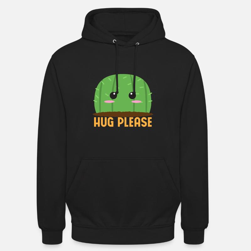 Umarm Mich Bitte Kaktus - Unisex Hoodie - Schwarz