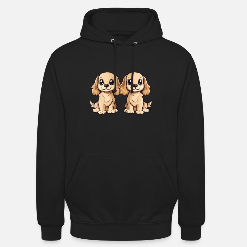 Cocker Spaniel Hund Comic - Unisex Hoodie - Schwarz