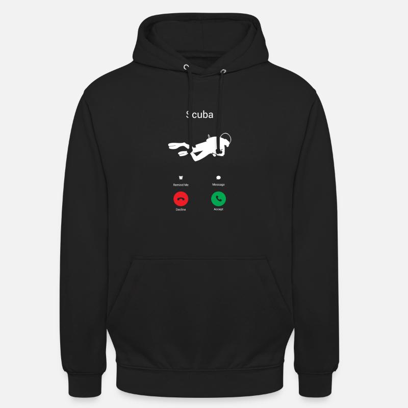 Appels de plongée ! - Sweat-shirt à capuche unisexe - noir