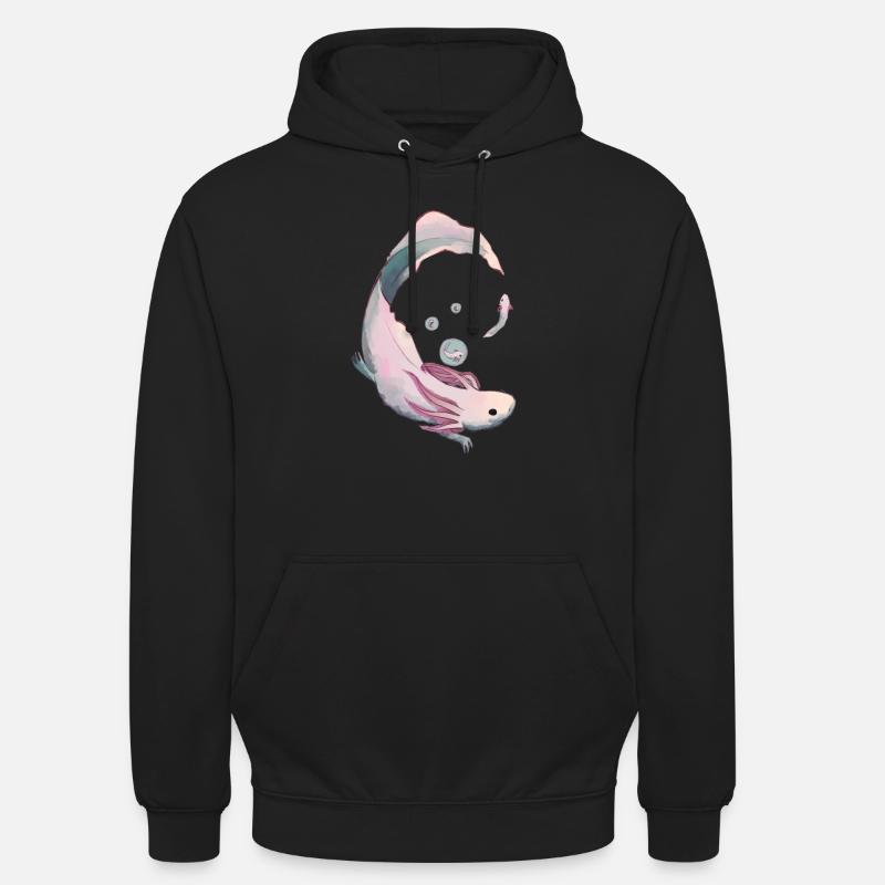 Axolotl Evolution - Unisex Hoodie - Schwarz