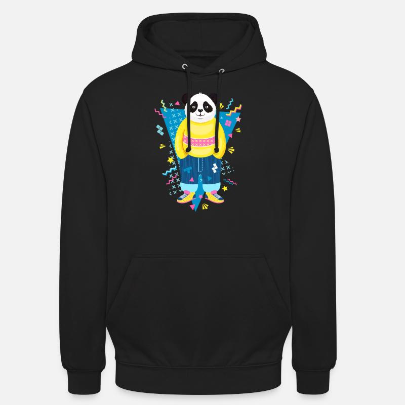 Cool 90s Style Panda - Sweat-shirt à capuche unisexe - noir