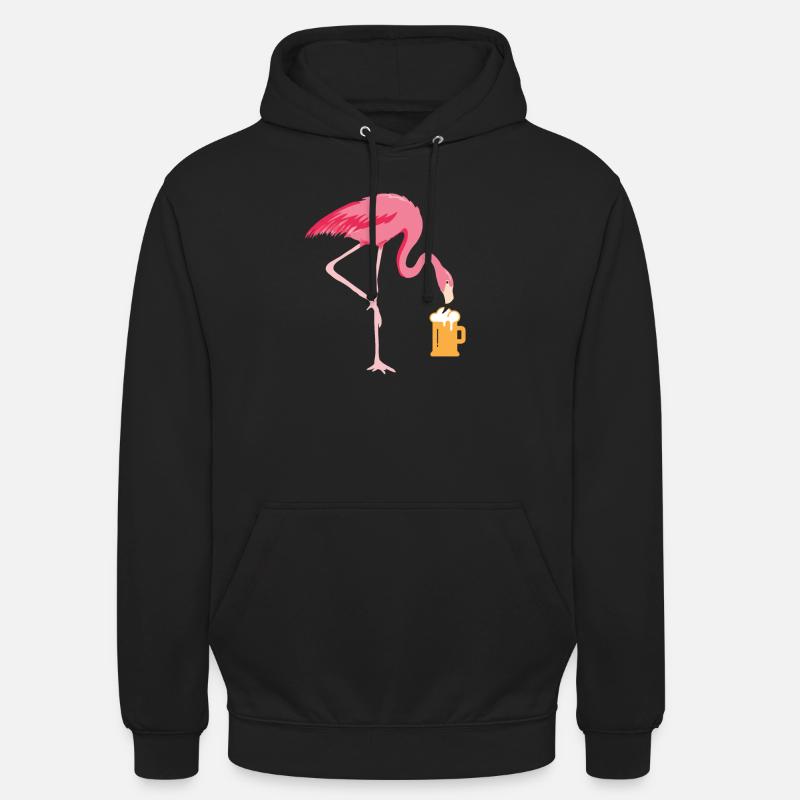 Flamingo Bier - Unisex Hoodie - Schwarz