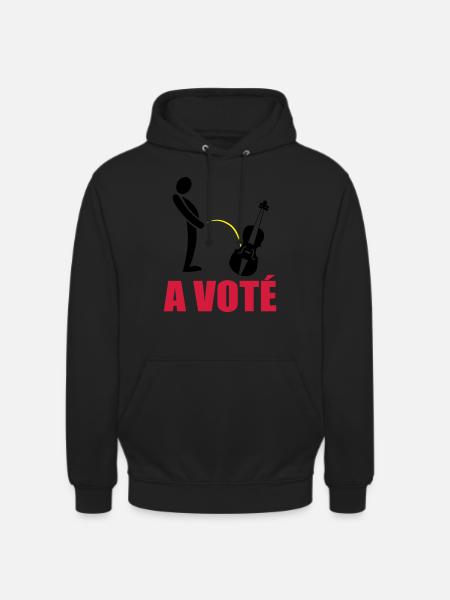 A voté - Sweat-shirt à capuche unisexe - noir