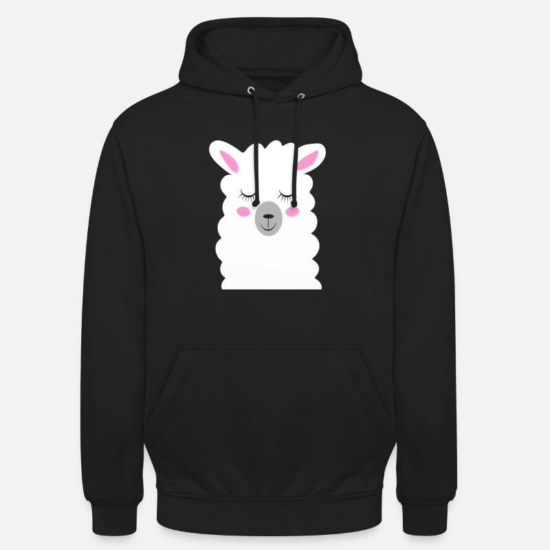 Lama - Sweat-shirt à capuche unisexe - noir