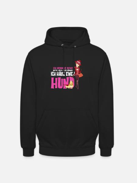 Hund Kvinder Mænd Hunde Penge Gave - Hættetrøje unisex - sort