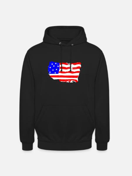 USA - Unisex Hoodie - Schwarz