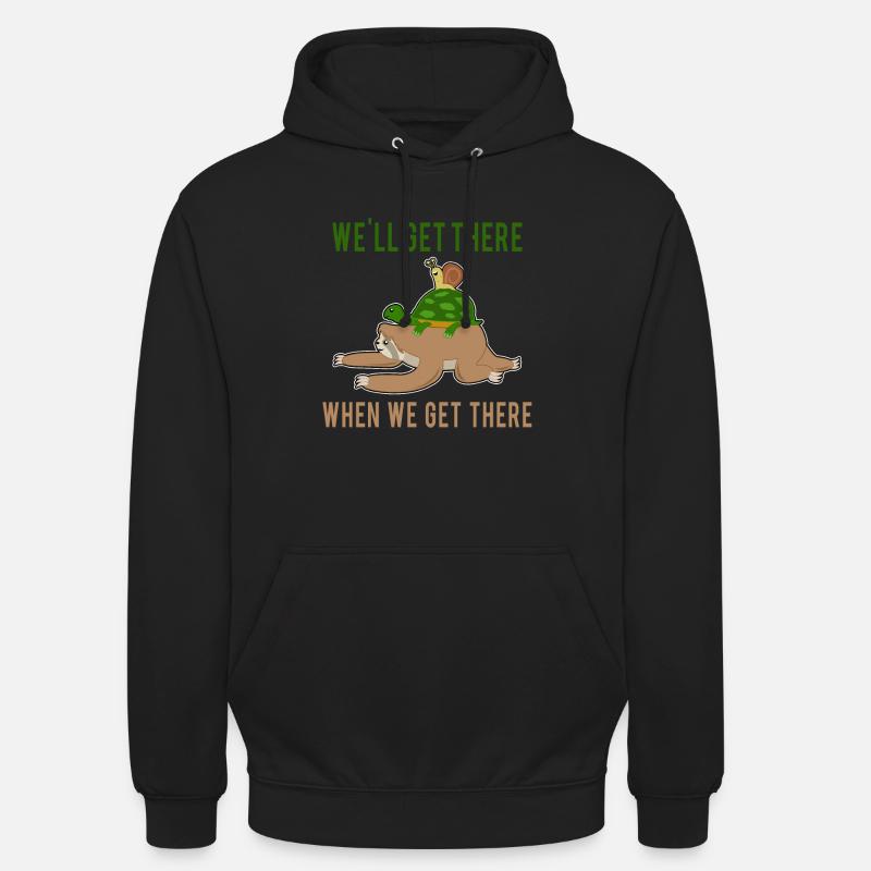 Sloth Running Team - "Nous y arriverons" - Sweat-shirt à capuche unisexe - noir