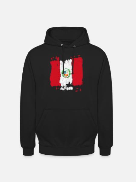 Peru Flagge - Unisex Hoodie - Schwarz